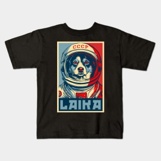 Laika First Animal to Orbit Earth Kids T-Shirt